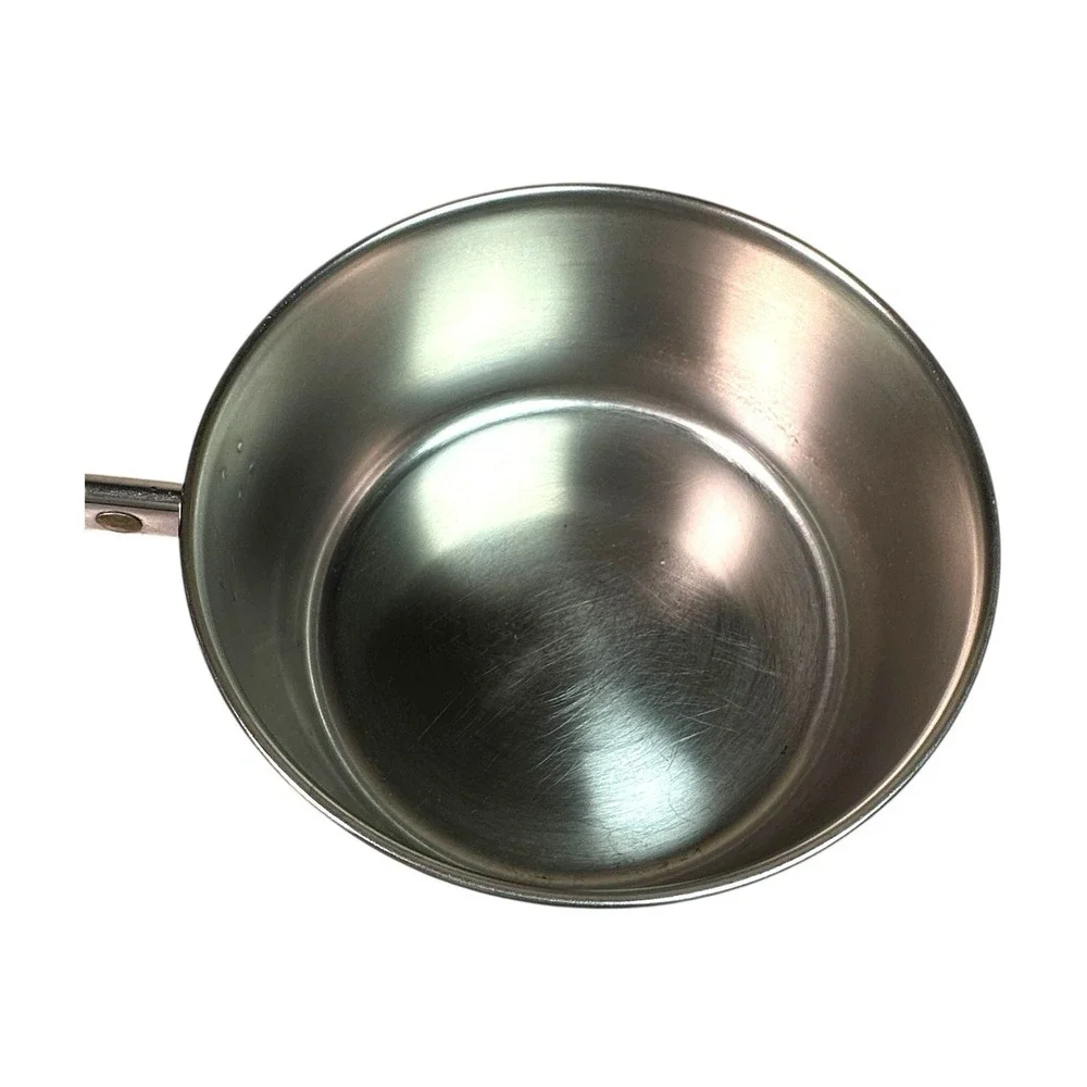 Vintage 1968 Copper Bottom Revere Ware Stainless Steel 1 Quart Sauce Pan Lid